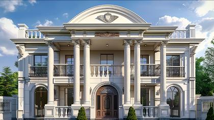 Рендер дома в классическом стиле