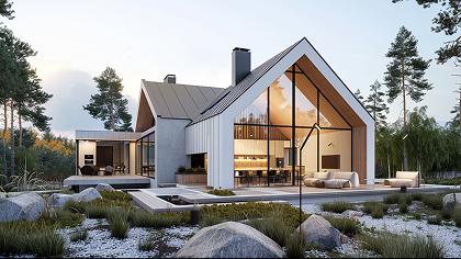 Рендер дома в Скандинавском стиле